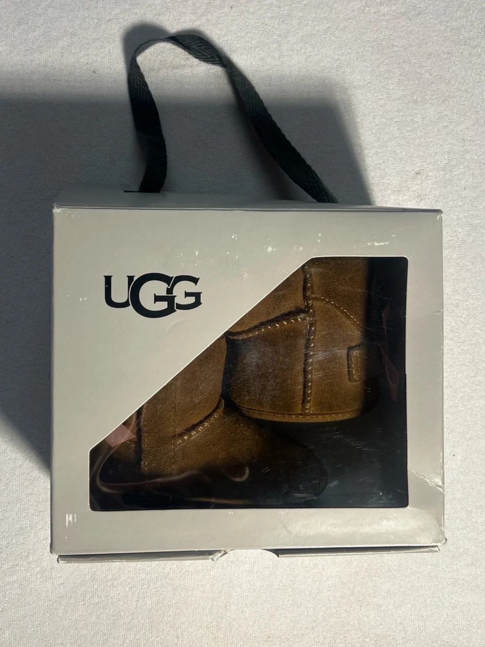 UGG Baby Jesse Bow II Chestnut Suede Booties Size 2/3 (6-12 Months)
